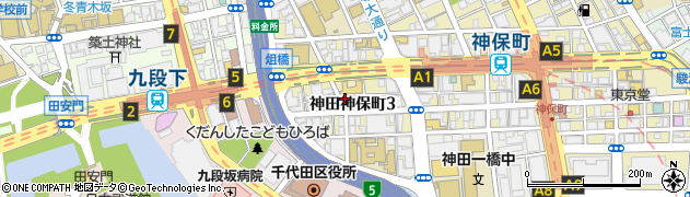 タイムズ神田神保町第１７駐車場周辺の地図