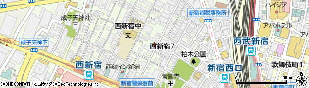 西新宿パーキング周辺の地図
