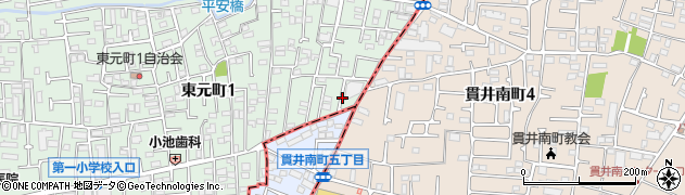 東京都国分寺市東元町1丁目7周辺の地図