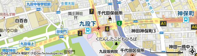 九段下駅周辺の地図