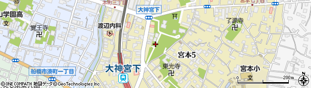 千葉県船橋市宮本周辺の地図