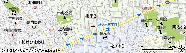 東京都杉並区梅里2丁目21周辺の地図