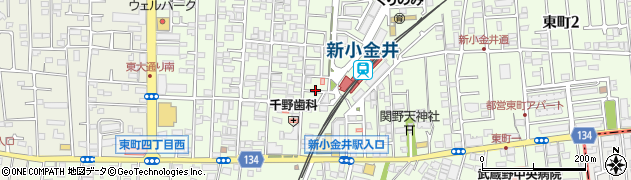 東京都小金井市東町4丁目21周辺の地図