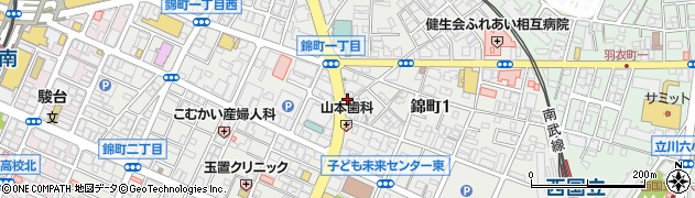 ランパーク立川錦町駐車場周辺の地図