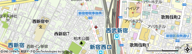 西新宿七郵便局 ＡＴＭ周辺の地図
