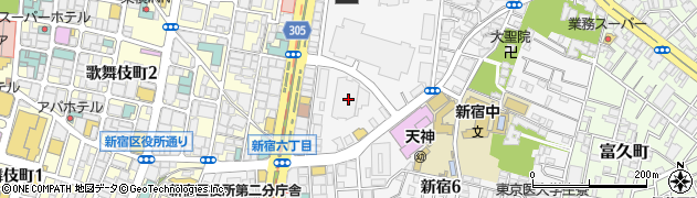 マルエツ新宿六丁目店周辺の地図