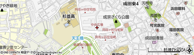 中央広場周辺の地図