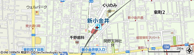 新小金井駅周辺の地図