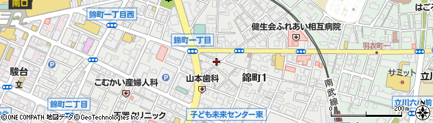 タイムズ立川錦町第２１駐車場周辺の地図