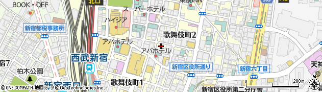 東京都新宿区歌舞伎町周辺の地図