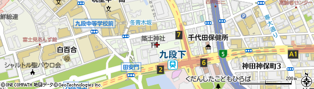 築土神社周辺の地図