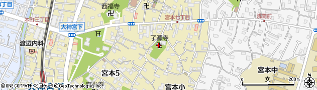了源寺周辺の地図