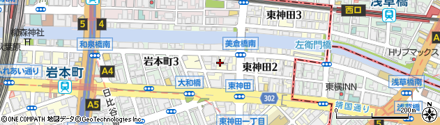 東京都千代田区東神田2丁目4周辺の地図