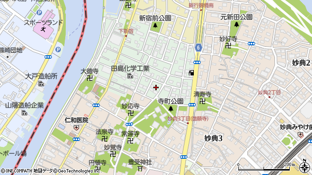 〒272-0102 千葉県市川市下新宿の地図