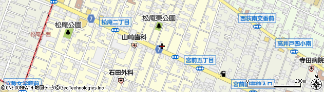 東京都杉並区松庵2丁目9-2周辺の地図
