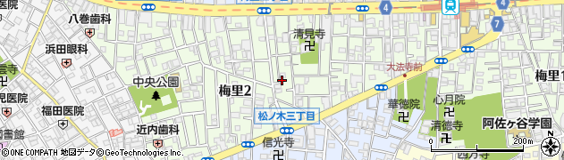 東京都杉並区梅里2丁目15周辺の地図