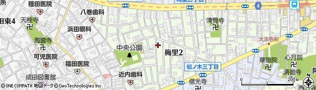 東京都杉並区梅里2丁目周辺の地図