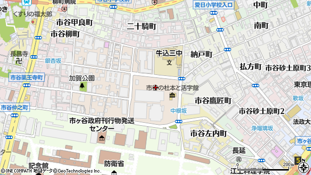 〒162-0062 東京都新宿区市谷加賀町の地図