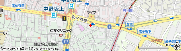 スギ薬局　中野坂上店周辺の地図