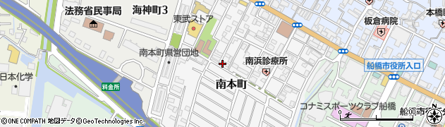 千葉県船橋市南本町周辺の地図