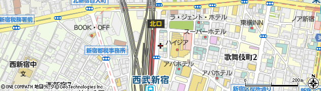 新宿永谷ホール楽屋周辺の地図