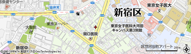 東京都新宿区余丁町周辺の地図