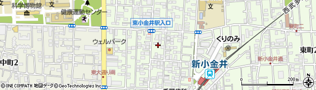 東京都小金井市東町4丁目18周辺の地図