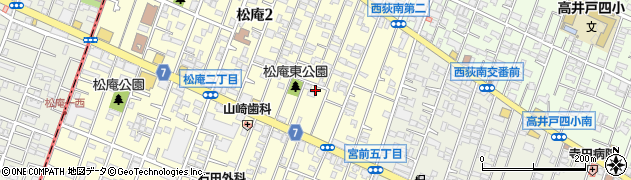 東京都杉並区松庵2丁目9-11周辺の地図