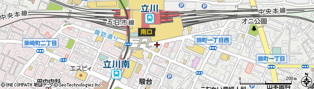 薬膳火鍋と中華居酒屋 双龍園 立川本店周辺の地図
