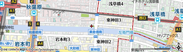 東京都千代田区神田佐久間河岸91周辺の地図