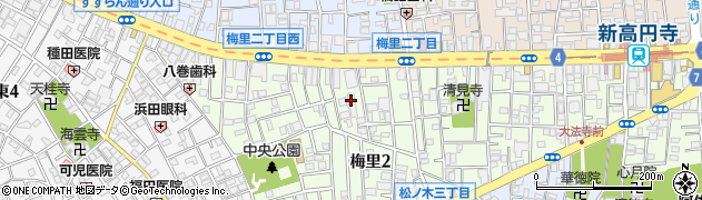 東京都杉並区梅里2丁目25周辺の地図