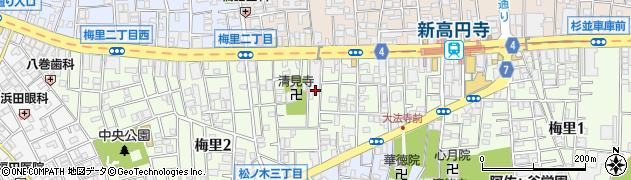東京都杉並区梅里2丁目10周辺の地図