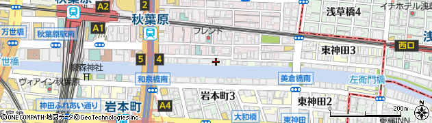 東京都千代田区神田佐久間河岸周辺の地図