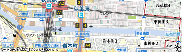 東京都千代田区神田佐久間河岸50周辺の地図