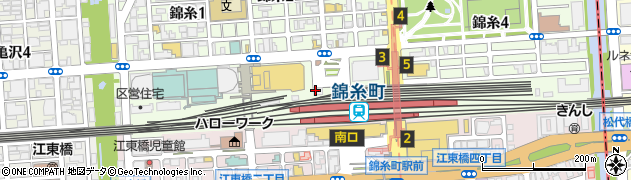 てんや錦糸町テルミナ２店周辺の地図