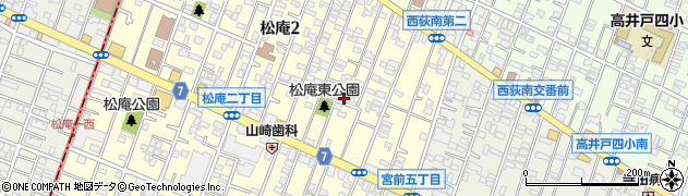 東京都杉並区松庵2丁目8-2周辺の地図
