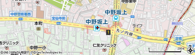 中野坂上駅周辺の地図