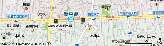 ＧＳハイム新中野駅前管理室周辺の地図