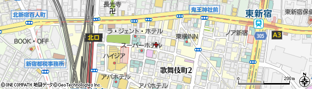 ガナドール GANADOR 新宿周辺の地図