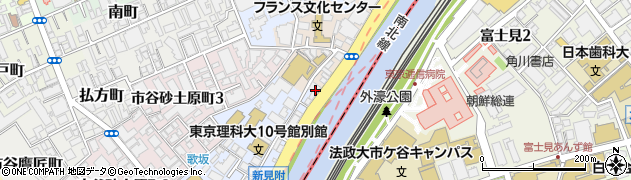 東京都新宿区市谷船河原町1周辺の地図