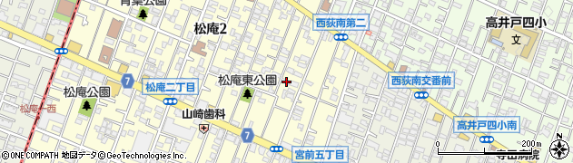 東京都杉並区松庵2丁目6-7周辺の地図
