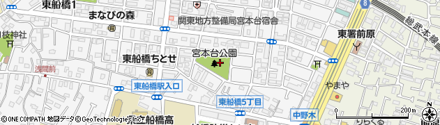 宮本台公園周辺の地図