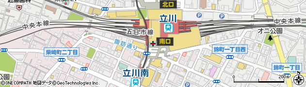 武蔵野うどん こぶし ecute立川店周辺の地図
