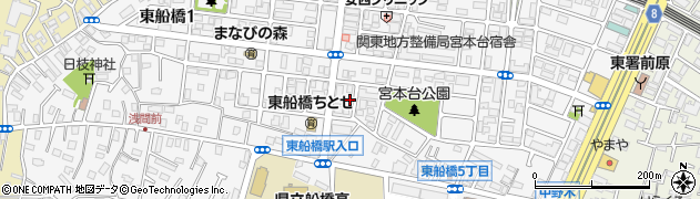千葉県船橋市東船橋周辺の地図