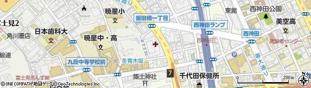 東京都千代田区飯田橋1丁目1周辺の地図