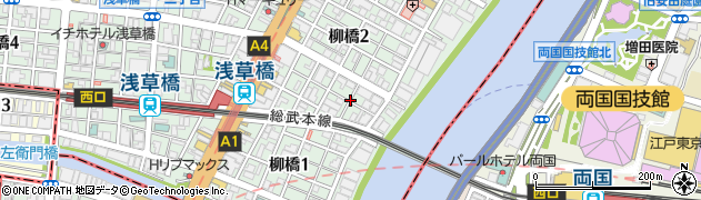 東京都台東区柳橋周辺の地図