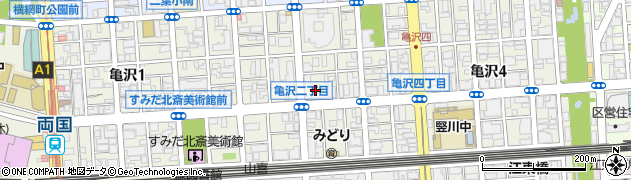 東京都墨田区亀沢周辺の地図