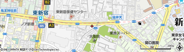 ヘルパーステーションふるさと新宿周辺の地図