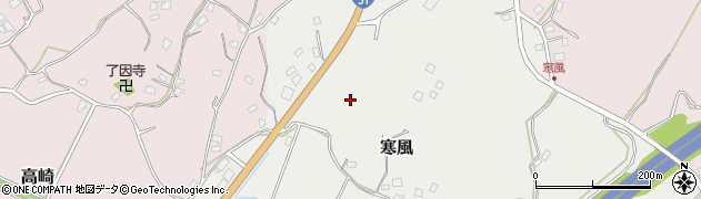 千葉県佐倉市寒風周辺の地図