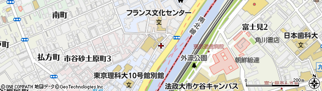 東京都新宿区市谷船河原町4周辺の地図